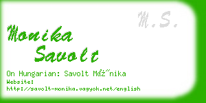 monika savolt business card